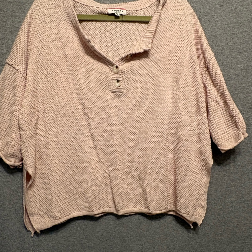 ANDREE BY UNIT Women's Cream Button Down Shirt